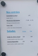 Carte et menu de Auberge de Portes en Valdaine à Portes en Valdaine — Les entrées et salades