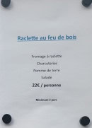 Carte et menu de Auberge de Portes en Valdaine à Portes en Valdaine — La raclette