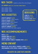 Carte et menu de Au Grand Faitout à Buis les Baronnies — Les tacos, assiettes et menus enfants,...