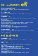 Carte et menu de Au Grand Faitout à Buis les Baronnies — Les hamburgers et sandwichs