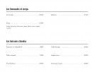 Menu Green's - Les limonades, boissons chaudes, ...