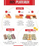 Menu Hanotoky sushi - Les plateaux sushis, makis,....