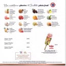 Menu Le Monté Christo - Glaces et sorbets 