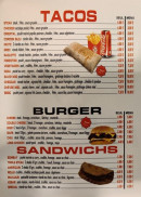 Menu Royal Food 26 - Menu tacos, burgers et sandwichs