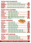 Menu Pizza du Village - pizzas suite