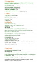 Menu Le Relais Des Mailles - suggestions, pâtes, viandes,...