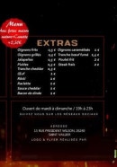 Menu B Grill - Extras et informations