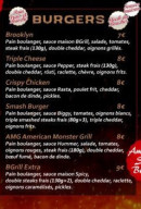 Menu B Grill - Burgers