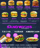 Menu G'Faim - Les burgers et sandwichs
