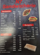Menu N7 sandwicherie - Les sandwichs, tacos et burgers