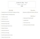 Menu La Cuisine de Sev - Les cocktails du chef