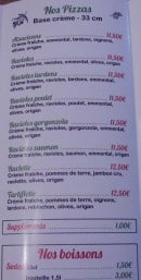 Carte et menu de La Famiglia à Clerieux — Pizzas suite et boissons