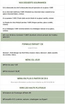 Carte et menu de Au Jardin Gourmand à Saint Donat sur l'Herbasse — Desserts, formules, menus...