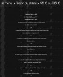 Menu Chartron - Trésor du chêne