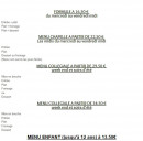Menu La Mousse de Brochet - La carte