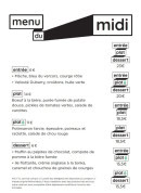 Menu Le Central Vapeur - Les menus du midi