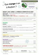 Carte et menu de Auberge-Refuge de Roybon à Saint Martin en Vercors — Les salades,...