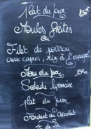 Carte et menu de Le Jean Jaurès à Bourg les Valence — Exemple de menu