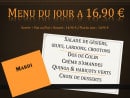 Menu Les terrasses des chanalets - Un exemple de menu du jour