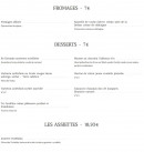 Menu Auberge Monnet - Les fromages, desserts et assiettes