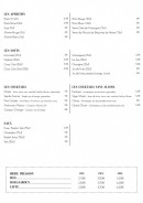 Carte et menu de bar de la Domaine de la Valdaine à Montboucher sur Jabron — les apéritifs, softs, cocktails et eaux