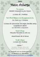 Carte et menu de Auberge des voyageurs à Montmiral — Menu auberge 31,50€