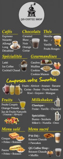 Carte et menu de QG Coffee shop à Verneuil d'Avre et d'Iton — Les menus
