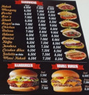 Menu Saint See - Les sandwichs et hamburgers