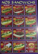 Menu Restaurant Istanbul - Les sandwichs
