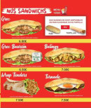 Carte et menu de Burgers Land à La Bonneville sur Iton — Les sandwichs