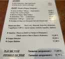 Menu Le Parisien - La carte