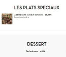 Menu Sushi Wang - Les plats spéciaux et dessert