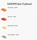 Menu Sushi Wang - Sashimi