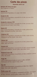 Menu Una pizza di napoli - les pizzas