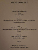 Carte et menu de Auberge du Favril à Le Favril — Exemple de menu