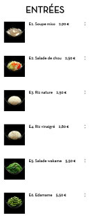 Carte et menu de Chez LauLau à Mesnils-sur-Iton — Les entrées page 1