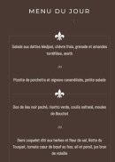 Menu Bar Brasserie du Haras - Les menus du jour