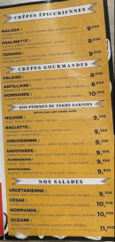 Menu Le broglion - Les crêpes épicuriennes, crêpes gourmandes, ...