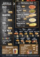 Menu Bonapp' - Les formules, tex mex, boissons et desserts