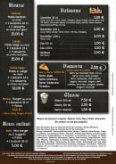 Menu Crazy Pizza - Les menus, boissons, desserts et glaces