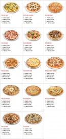 Menu Délices Pizza - Les pizzas à base crème suite