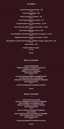 Menu La Fontaine - Les viandes, menus