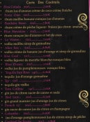 Menu La Fontaine - Les cocktails 