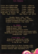 Menu La Fontaine - La carte brasserie, salades et formules