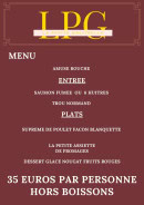 Menu La Petite Galitrelle - Le menu