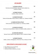 Menu Le bistrot de bernay - Les salades et menu enfant
