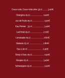 Menu La Crêpe dans le Bec - Sodas