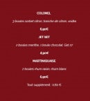 Menu La Crêpe dans le Bec - Coupes alcoolisées 
