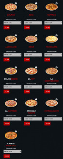 Menu Délices Pizza - Les pizzas page 2