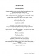 Carte et menu de Auberge de la Mère Boutard à Tourville la Campagne — Menu à 35€
